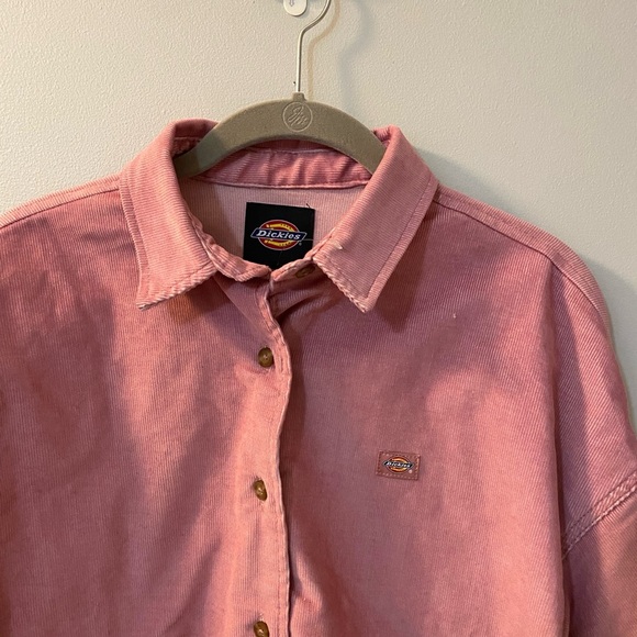 Dickies foxglove pink corduroy button down Haleyville long sleeve shirt size XS - Picture 4 of 6